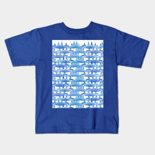 Blue Rolling Hills Mountain Landscape Kids T-Shirt